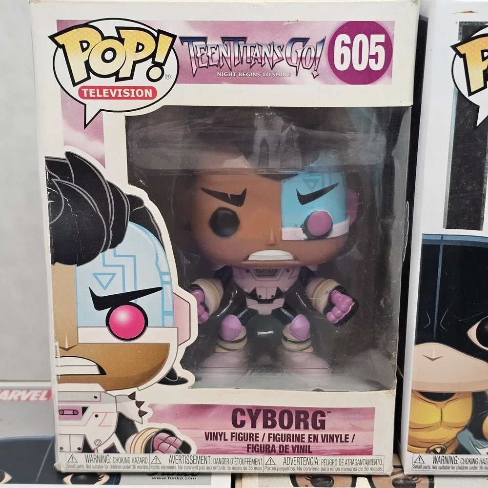 Lot of 5 OOB Funko Pop Marvel & DC Cyborg Angel Marvel Girl Catwoman Killmonger